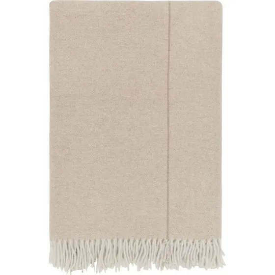 Høie Monte Viso lammeuldsplaid 130x200 beige
