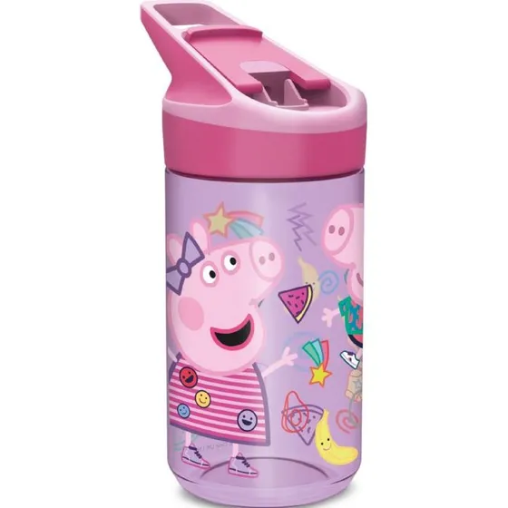 Gurli Gris drikkedunk 480 ml med flip-låg og sugerør