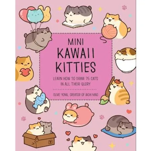 Olive Yong - Mini Kawaii Kitties - Tegnebog