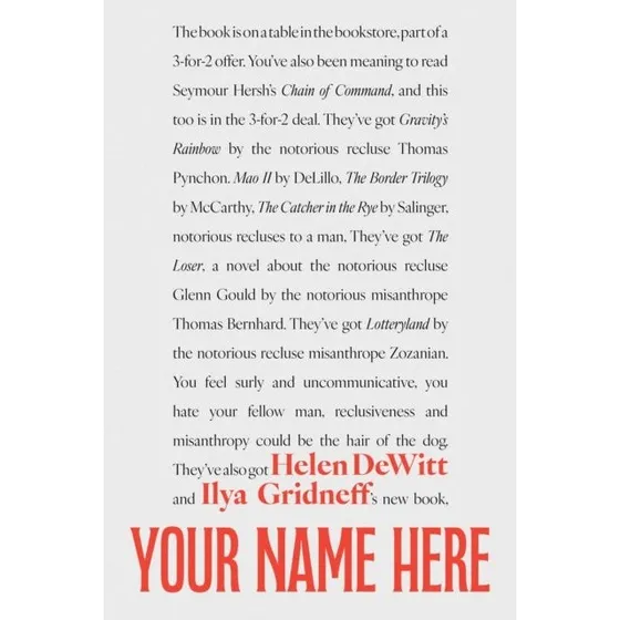 Your Name Here - Helen DeWitt & Ilya Gridneff