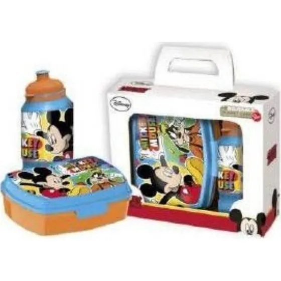 Disney madkassesæt med drikkedunk – Mickey & Fedtmule