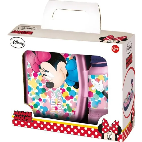 Minnie Mouse madkassesæt - madkasse og drikkedunk