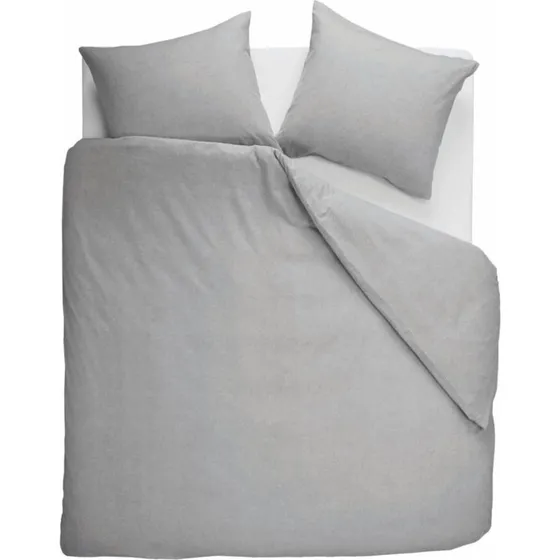 Beddinghouse Flonel sengetøj 140x200 cm - Lysegrå