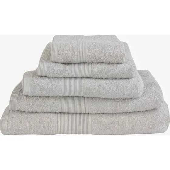 By Borg håndklædepakke 6 stk – 100% bomuld, lysegrå