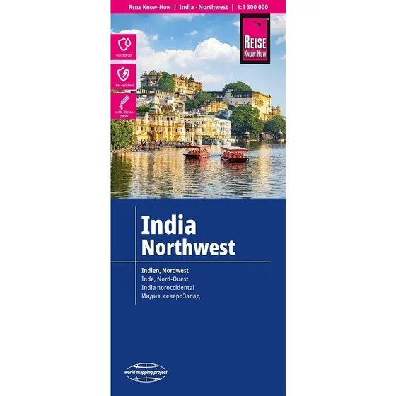 Reise Know-how India North-west - Engelsk rejsekort