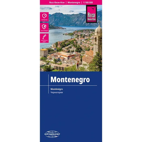 Reise Know-how Montenegro - Engelsk rejseguide og landkort