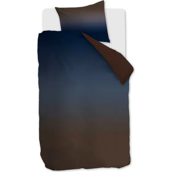 Økologisk bomuldssatin sengetøj 140x200 - Silence Blue