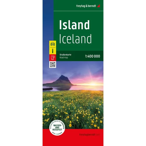 Freytag & Berndt Islandsk vejmap - 1:400.000 - Engelsk