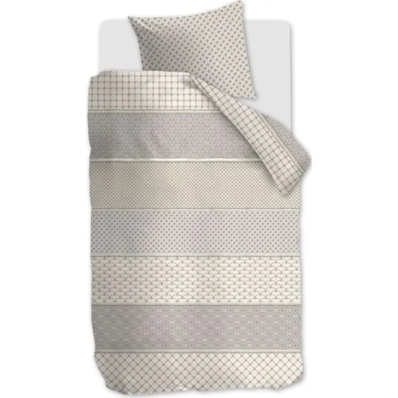 Riviéra Maison Ropes Taupe sengetøj 140x200/140x220, 100% bomuld