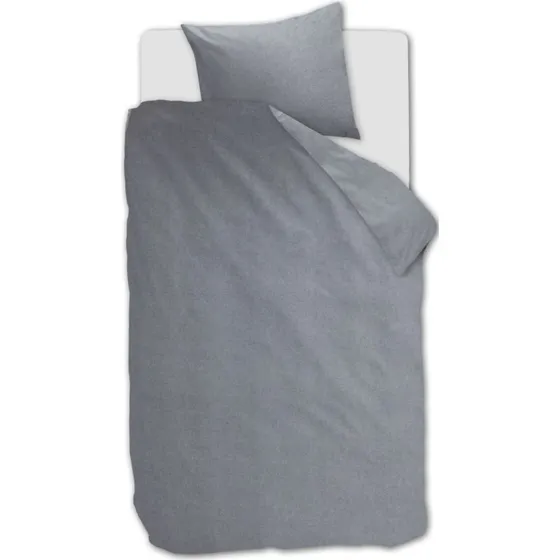 Beddinghouse Flonel sengesæt 140x220 cm - Blågrå