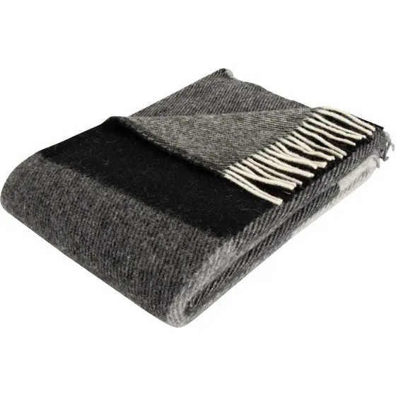 Arctic uldplaid 100% ny norsk uld 130x200 – Check sort