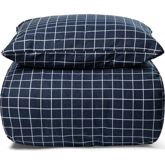 Nordstrand Home flonel sengesæt 200x220 – Check small blå
