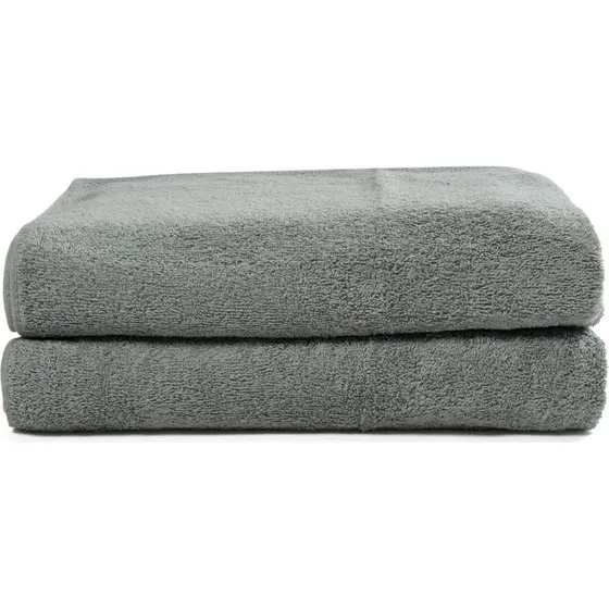 Badehåndklæder 2 stk 70x140 cm – Støvet grøn, 100% bomuld