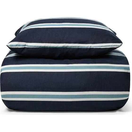 Nordstrand Home Stripe blå flonel sengetøj 200x220