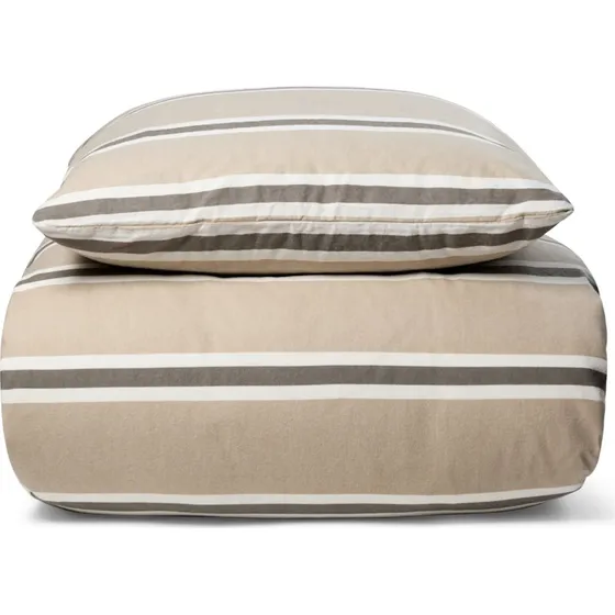 Nordstrand Home flonel sengesæt 140x200 Stripe Beige
