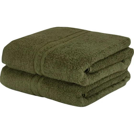Grønt badehåndklæde 65x130 cm – 100% blød bomuld