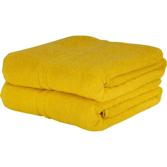 IN Style badehåndklæde 65x130 cm – Gul, 100% bomuld