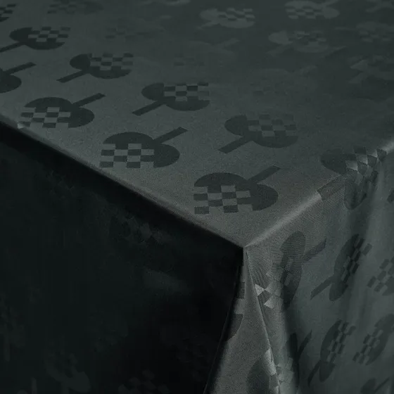 Juledug jacquard 140x320 cm – grøn med hjerter