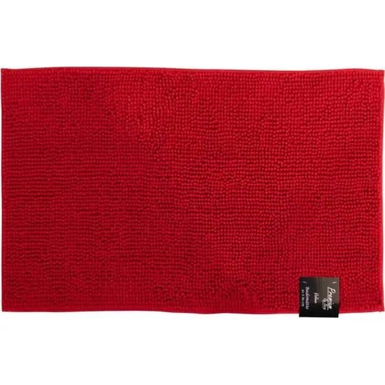 Bademåtte 50x80 cm - Rød Valmue, skridsikker SEBS