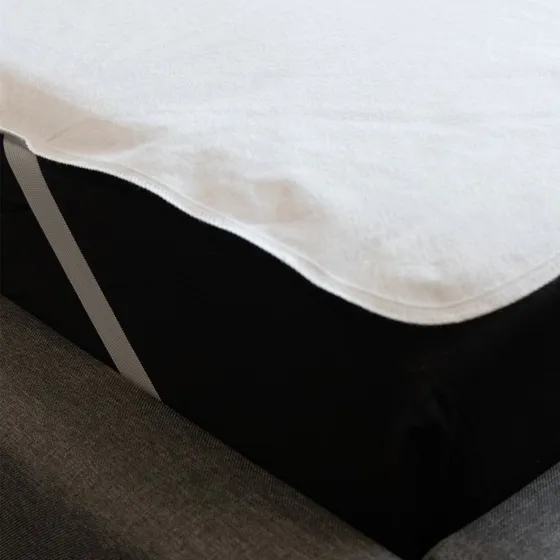 Vådliggerlagen 140x200 cm – Hvid flonel/PU – Borg Living