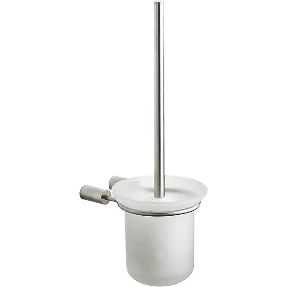 Pressalit vægmonteret toiletbørste i rustfrit stål med matteret glas