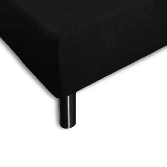 Stræklagen 70x200 cm Sort – 100% bomuld, 40 cm