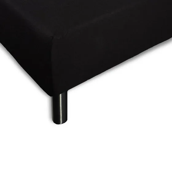 Stræklagen 80x200 cm Sort – 100% Bomuld Jersey