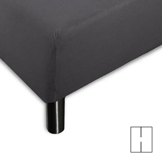 Splitlagen H-split 180x200 cm - Antracitgrå (100% bomuld)