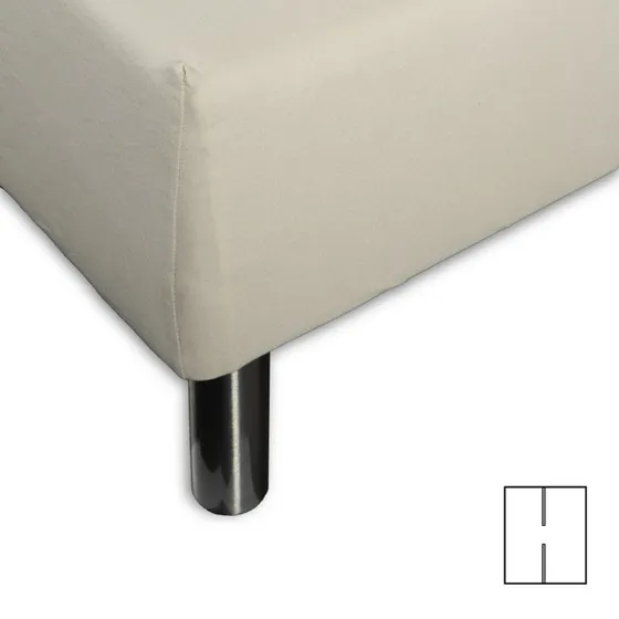 Splitlagen H-split 160x200 cm – Sand, 100% Bomuld