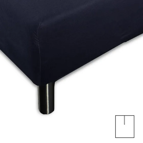 Splitlagen U-split 180x200 cm - Mørkeblå, 100% bomuld