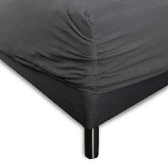 Stræklagen 90x200x35/45 cm – Grå jerseylagen