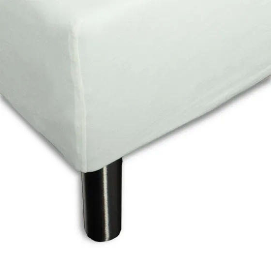 Stræklagen 140x200 cm – Hvidt 100% bomuld jersey