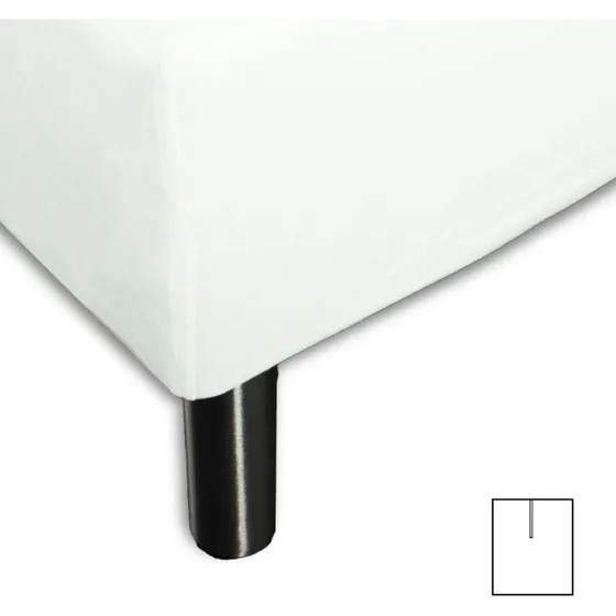 Splitlagen U-split 160x200 cm - 100% bomuld (Hvid)