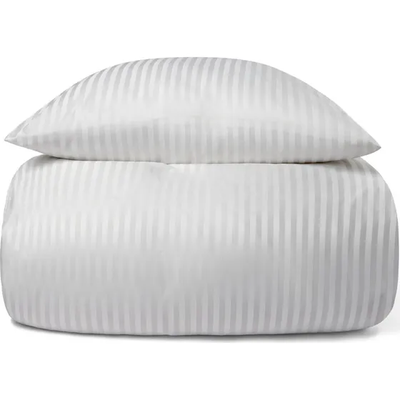IN Style mikrofiber sengesæt 150x210 - Hvid (stribet)