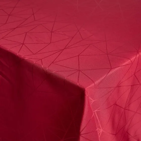 Juledug 140x320 cm – Jacquard rød, vandafvisende