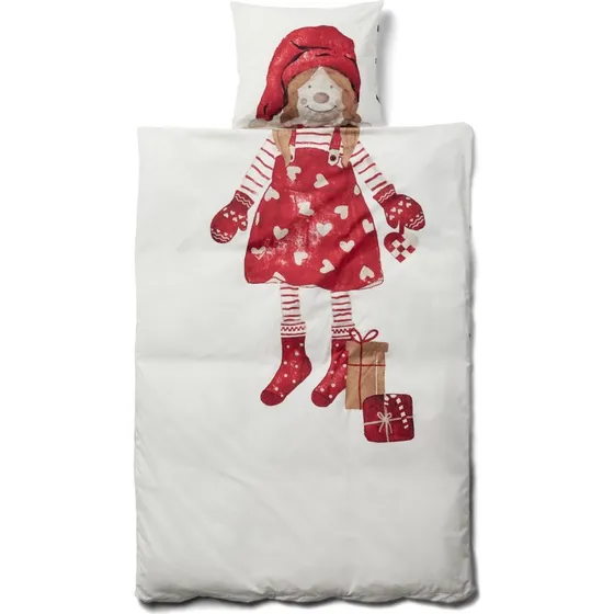 Junior sengesæt 100x140 cm - Julepige vendbart (IN Style)