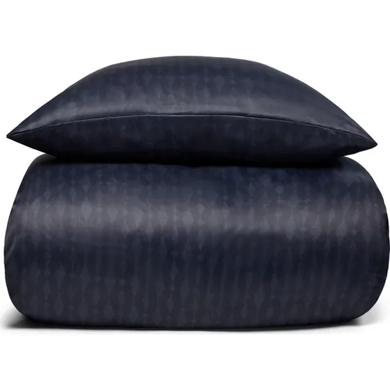 Dobbelt sengesæt 200x200 cm - Mønstret blå satin (IN Style)