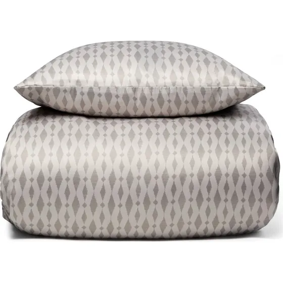 IN Style mønstret sengesæt 140x200 cm - sandfarvet satin