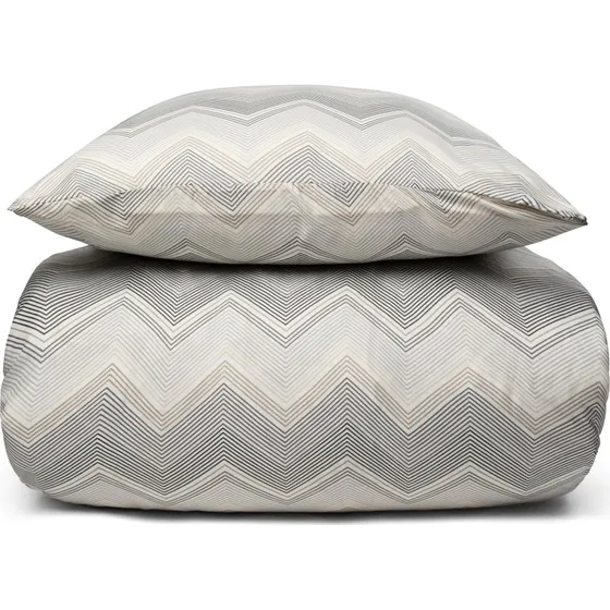 IN Style Microfiber sengesæt 140x200 - Grå zigzag
