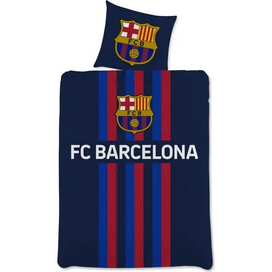 FC Barcelona sengesæt 140x200 – sort, vendbart, 100% bomuld