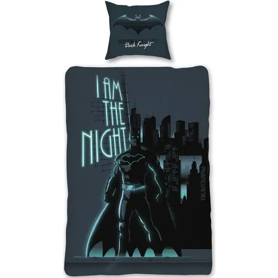 Batman selvlysende sengetøj 140x200 cm i 100% bomuld