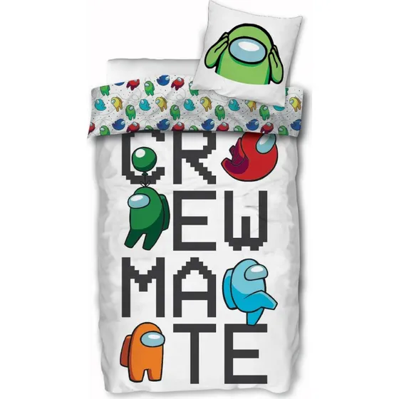 Among Us sengesæt 150x210 cm – 100% bomuld, vendbar