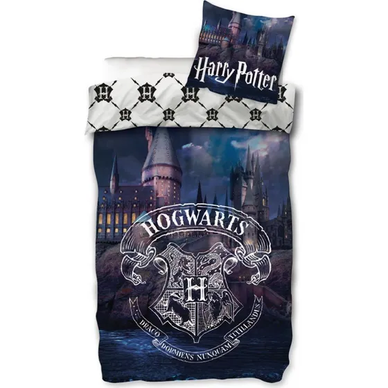 Harry Potter sengetøj 150x210 cm – Hogwarts 2-i-1, 100% bomuld