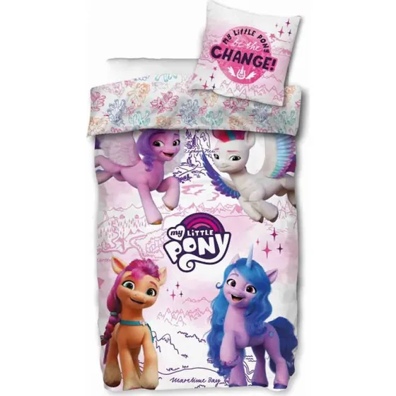 My Little Pony junior sengetøj 100x140 cm - 2-i-1 100% bomuld