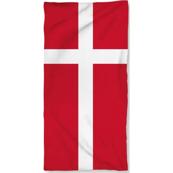 Dannebrog badehåndklæde 70x140 cm – 100% bomuld