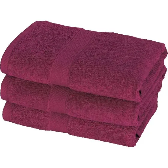 Egeria Diamond badehåndklæde 50x100 cm – Aubergine