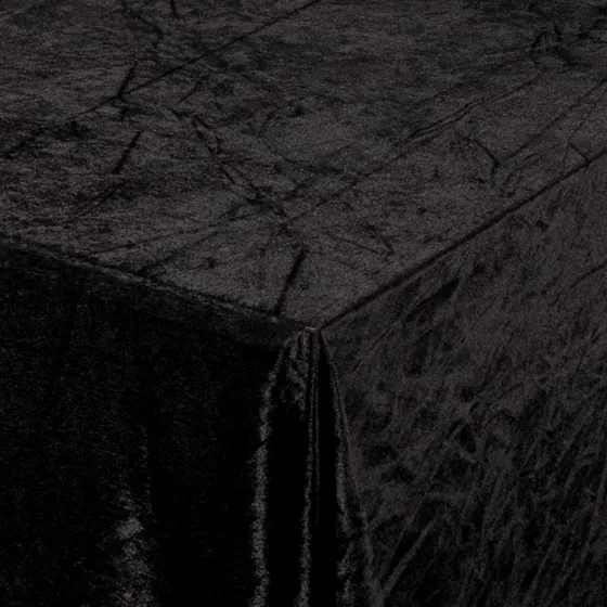 Sort velourdug 150x300 cm – Nervøs velour (3 m)