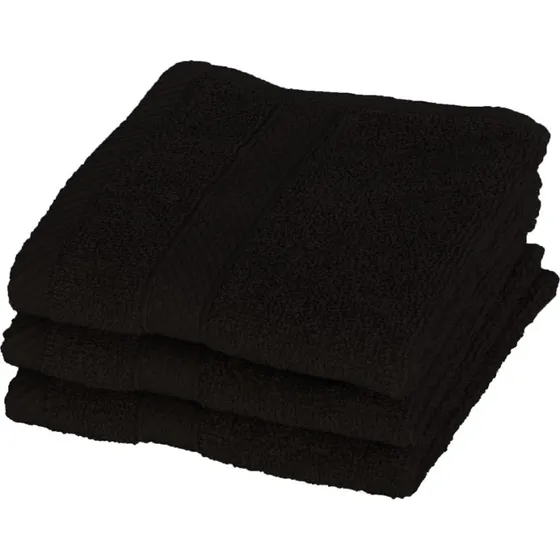 Egeria Vaskeklud Diamant 30x30 cm - Sort, 100% bomuld