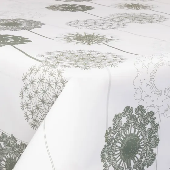 Tekstil voksdug Green Flower 140 cm - På metermål