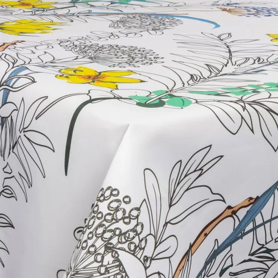 Tekstil voksdug Wild Leaves 140 cm – På metermål